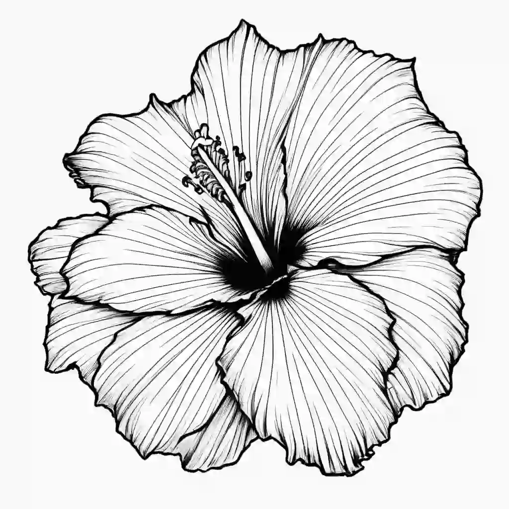 Hibiscus coloring pages